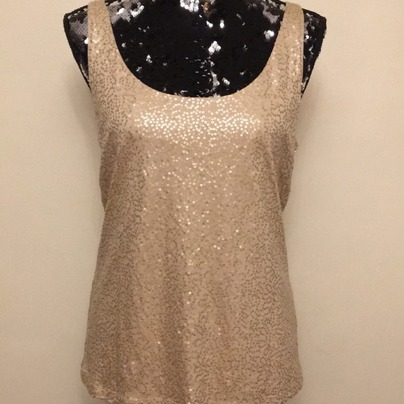 Talbots Tops - Talbots | Blush sequined tank top blouse